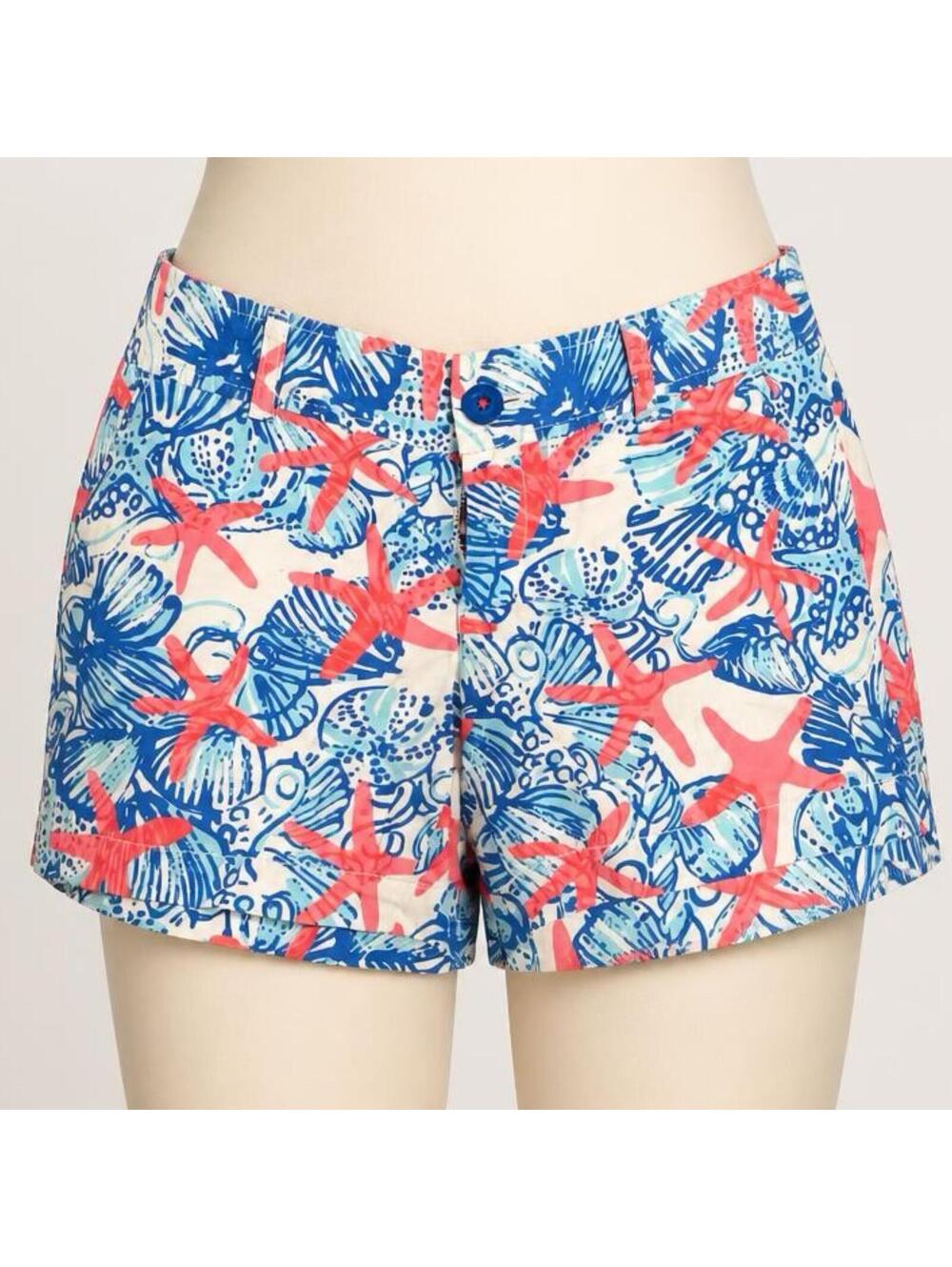 Lilly Pulitzer The Callahan Size 6 Cotton She She Shells Starfish Print Shorts